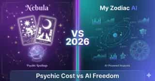 Nebula vs My Zodiac AI 2026: Medyumluk Seansları Saatte $240 Değer Mi? - Featured image